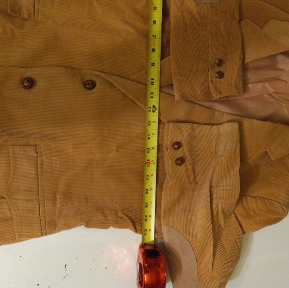 BARRAGE Western Sports Coat/ Blazer Corduroy Beige Padded Elbows 44R - Picture 9 of 9